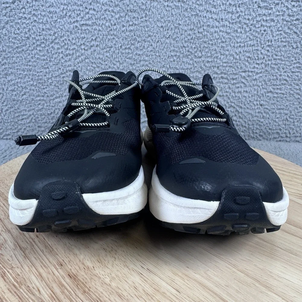 Hoka Transport Womens 9.5 D Wide Black Trail Running Hiking Shoes 1164371-BKLB